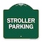 Signmission Designer Series Sign-Stroller Parking, Green & White Aluminum Sign, 18" x 18", GW-1818-22831 A-DES-GW-1818-22831 - alternate 1